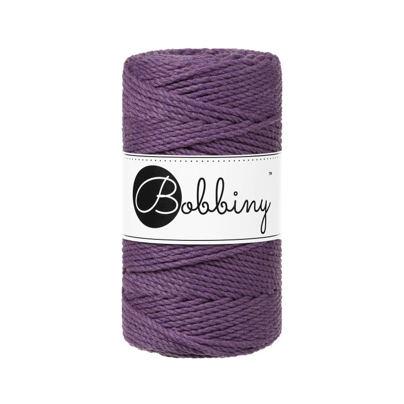 Bobbiny Makramee Garn 3mm 3ply Violet 100m - mahina