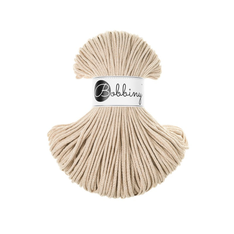 Bobbiny JUNIOR Flechtkordel 3mm geflochten Warm Beige 100m - mahina