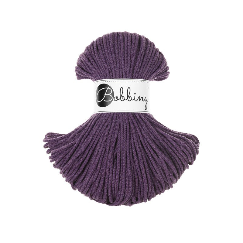 Bobbiny JUNIOR Flechtkordel 3mm geflochten Violet 100m - mahina