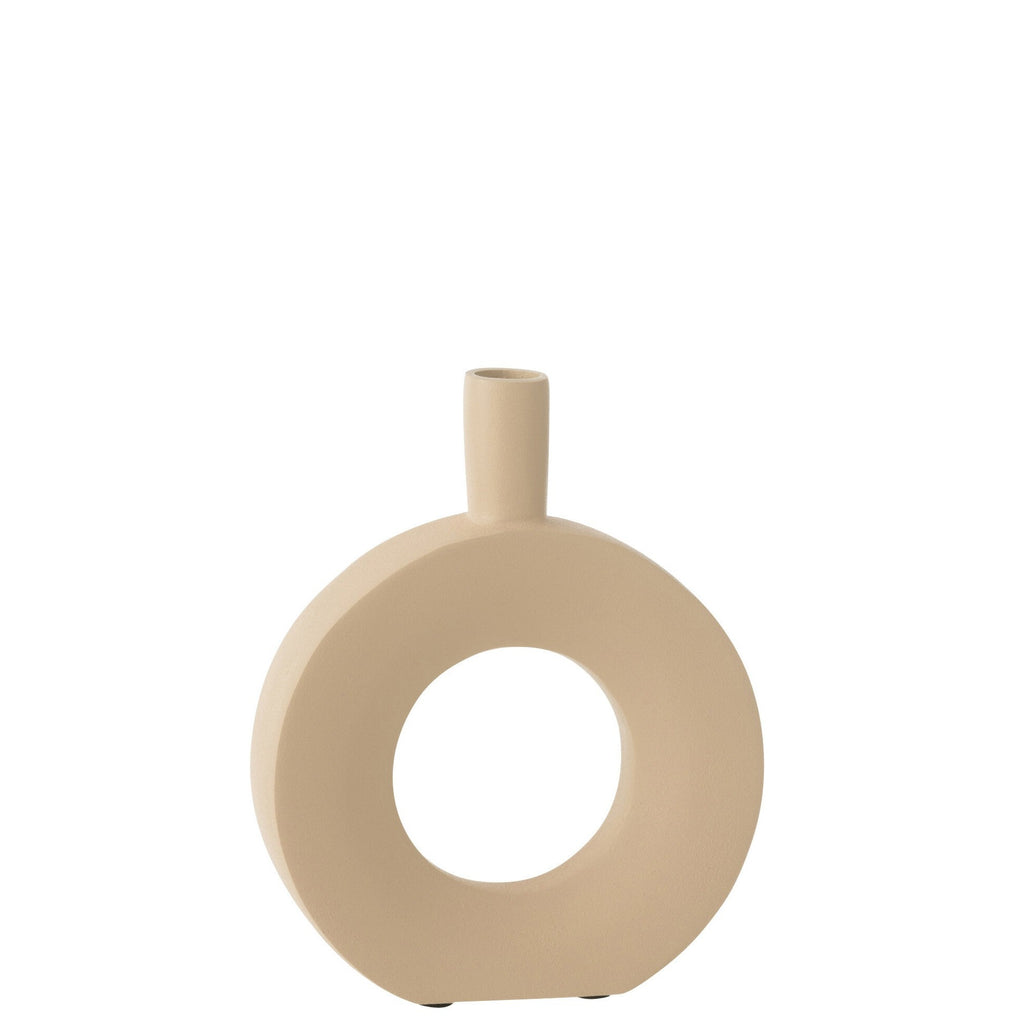 Vase "Circle" Aluminium, Beige - mahina