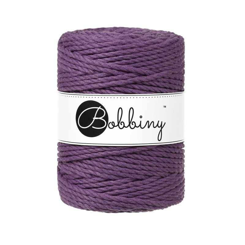 Bobbiny Makramee Garn 5mm 3ply Violet 100m - mahina