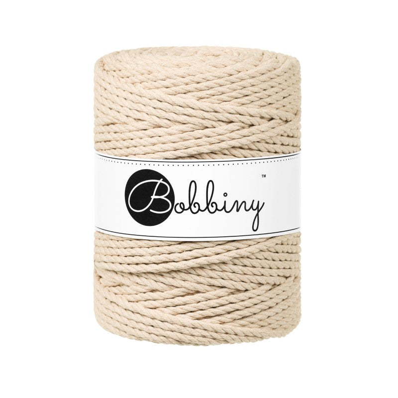 Bobbiny Makramee Garn 5mm 3ply Warm Beige 100m - mahina