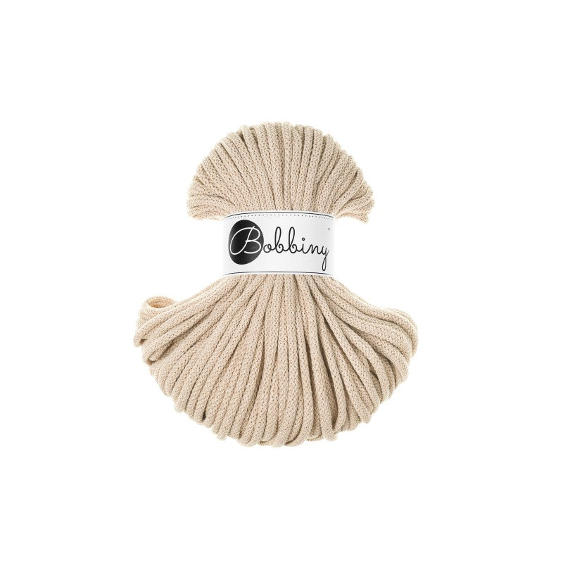 Bobbiny PREMIUM Flechtkordel 5mm geflochten Warm Beige 50m - mahina