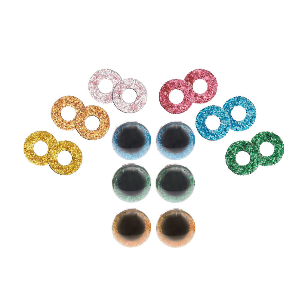 Sicherheitsaugen-Set für Kuscheltiere 9mm 3 Paar, 6 Farben - mahina