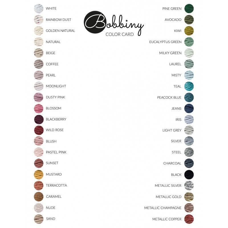 Bobbiny Makramee Garn 1,5mm 3ply Eucalyptus Green 100m - mahina