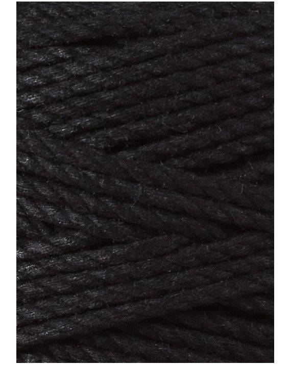 Bobbiny Makramee Garn 3mm 3ply Black 100m - mahina