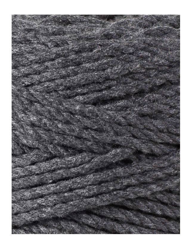 Bobbiny Makramee Garn 3mm 3ply Charcoal 100m - mahina