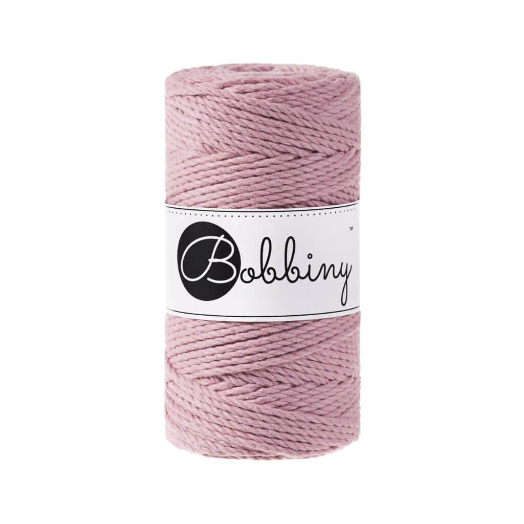 Bobbiny Makramee Garn 3mm 3ply Dusty Pink 100m - mahina