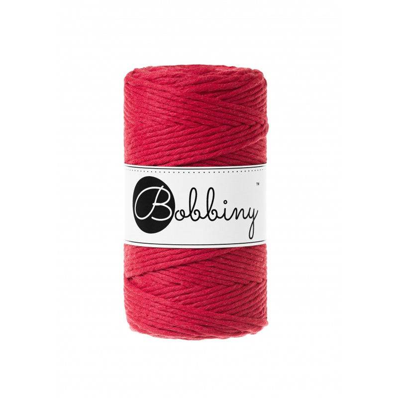 Bobbiny Makramee Garn 3mm gezwirnt Classic Red 100m - mahina