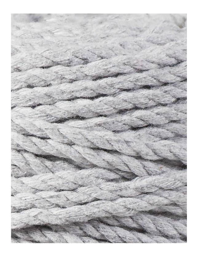 Bobbiny Makramee Garn 5mm 3ply Light Grey 100m - mahina