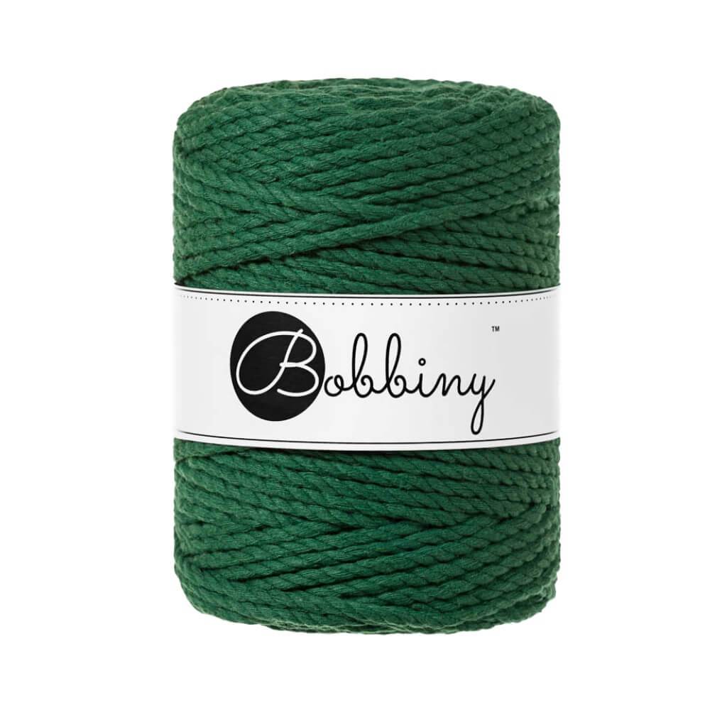 Bobbiny Makramee Garn 5mm 3ply Pine Green 100m - mahina