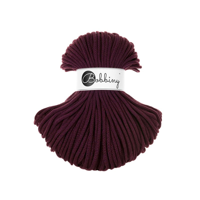 Bobbiny PREMIUM Flechtkordel 5mm geflochten Burgundy 100m - mahina