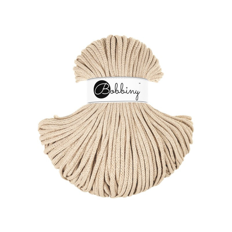 Bobbiny PREMIUM Flechtkordel 5mm geflochten Golden Warm Beige 100m - mahina