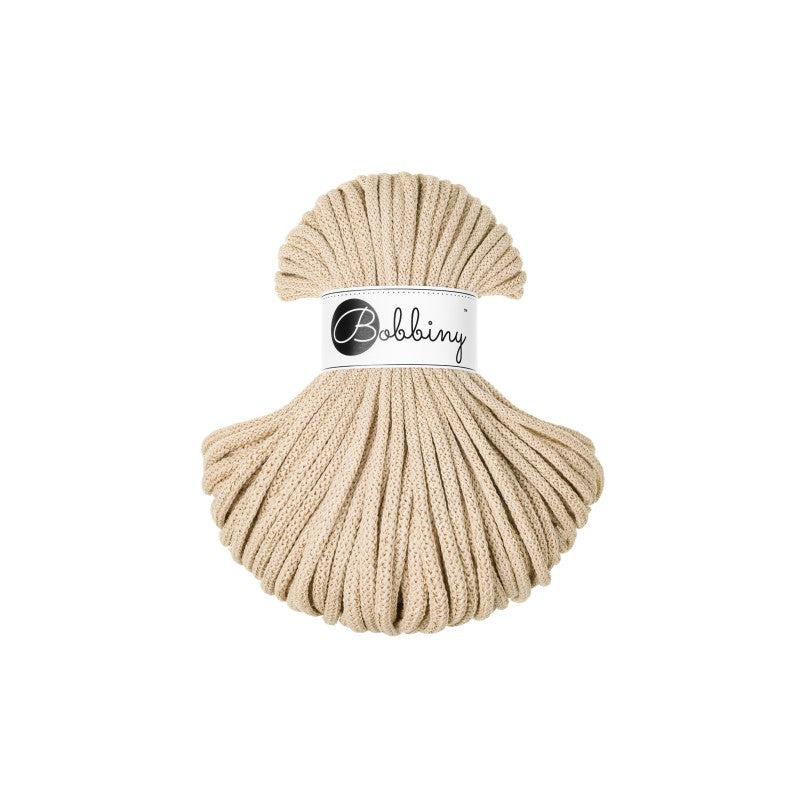 Bobbiny PREMIUM Flechtkordel 5mm geflochten Golden Warm Beige 50m - mahina