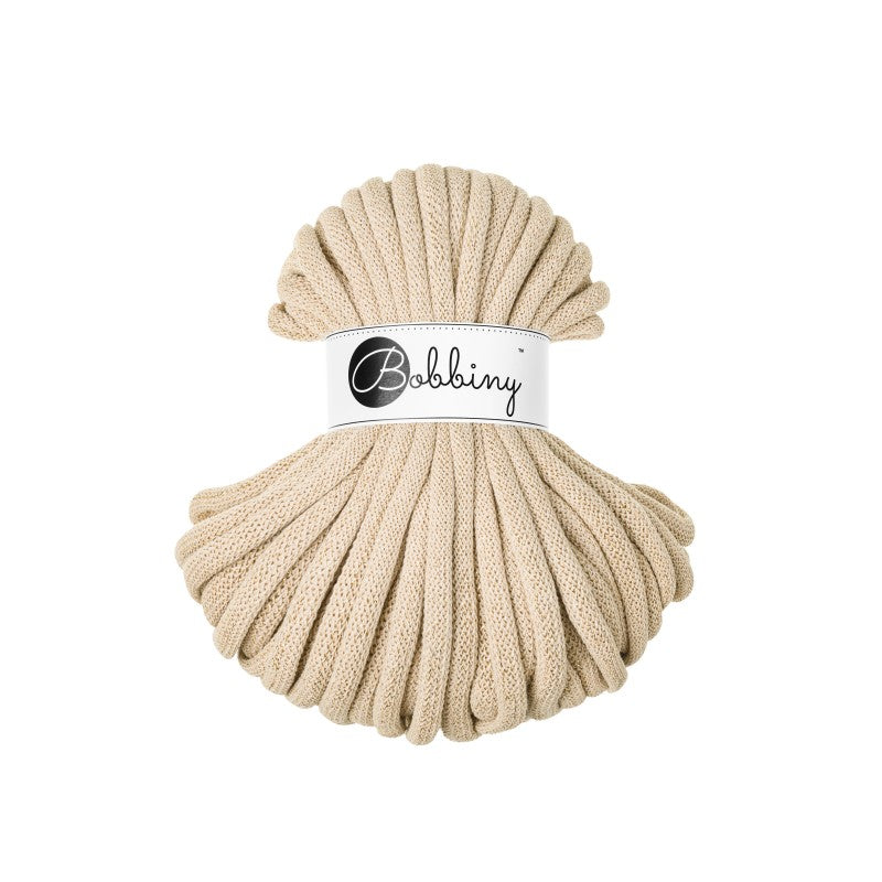 Bobbiny JUMBO Flechtkordel 9mm geflochten Golden Warm Beige 30m - mahina