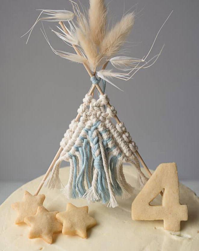 Handgemachter Makramee Cake Topper "Tipi" - mahina