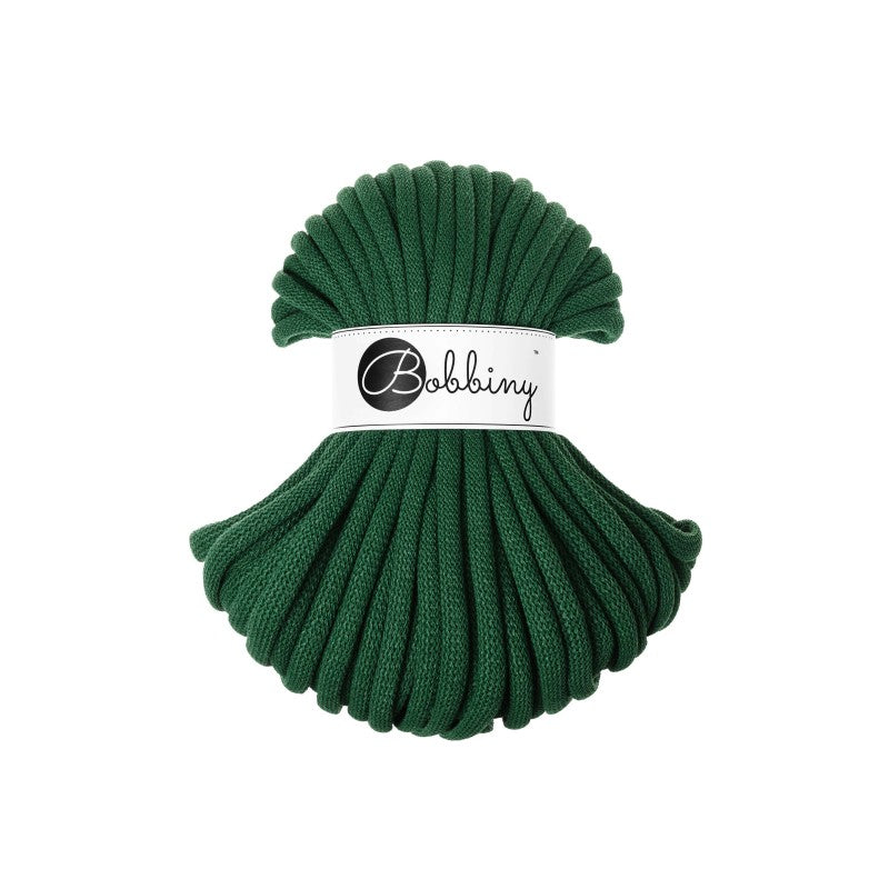 Bobbiny JUMBO Flechtkordel 9mm geflochten Pine Green 30m - mahina