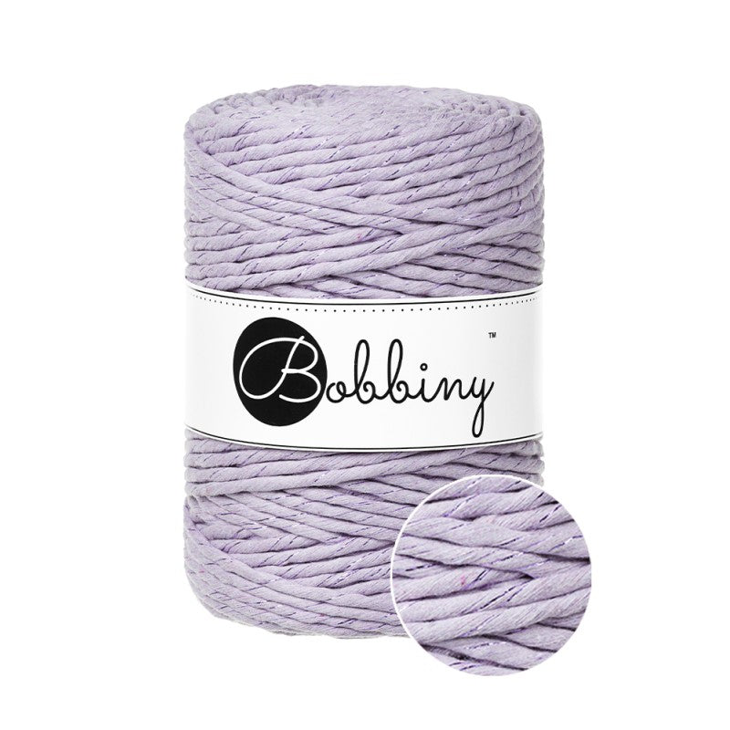 Bobbiny Makramee Garn 5mm gezwirnt Unicolor Lavender 100m - mahina