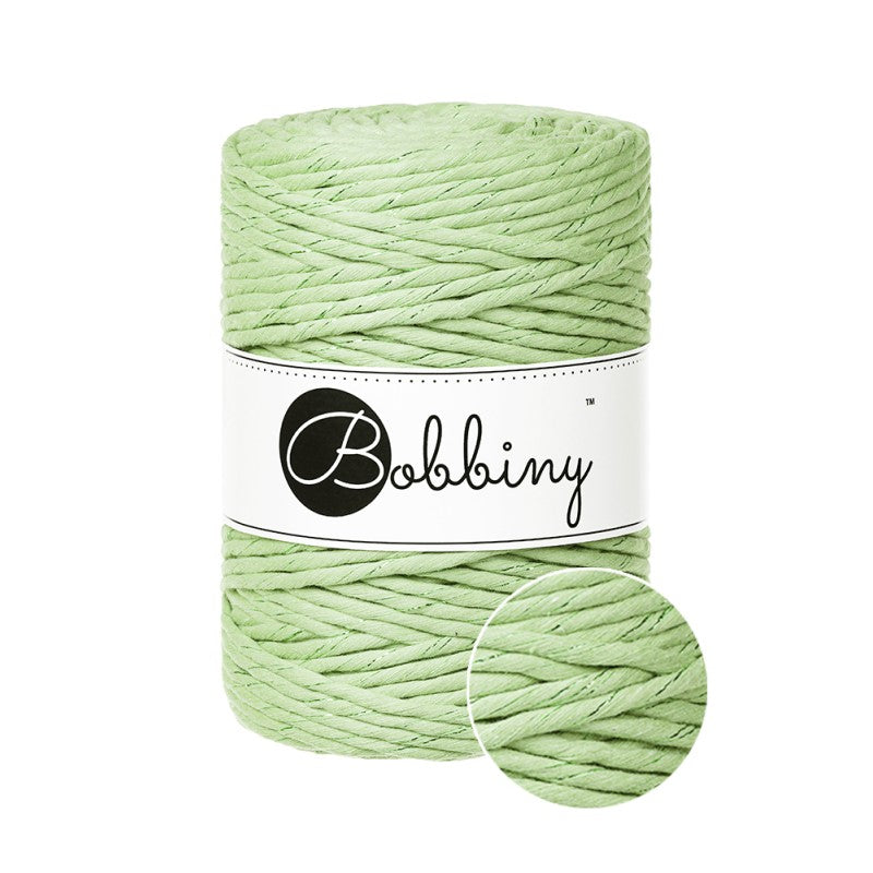 Bobbiny Makramee Garn 5mm gezwirnt Unicolor Matcha 100m - mahina